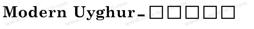 Modern Uyghur字体转换